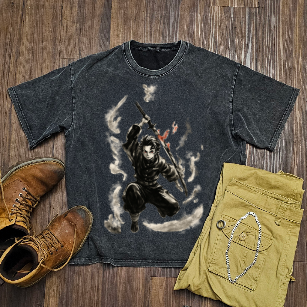 Tanjiro Vintage V3 Washed Tee | Demon Slayer