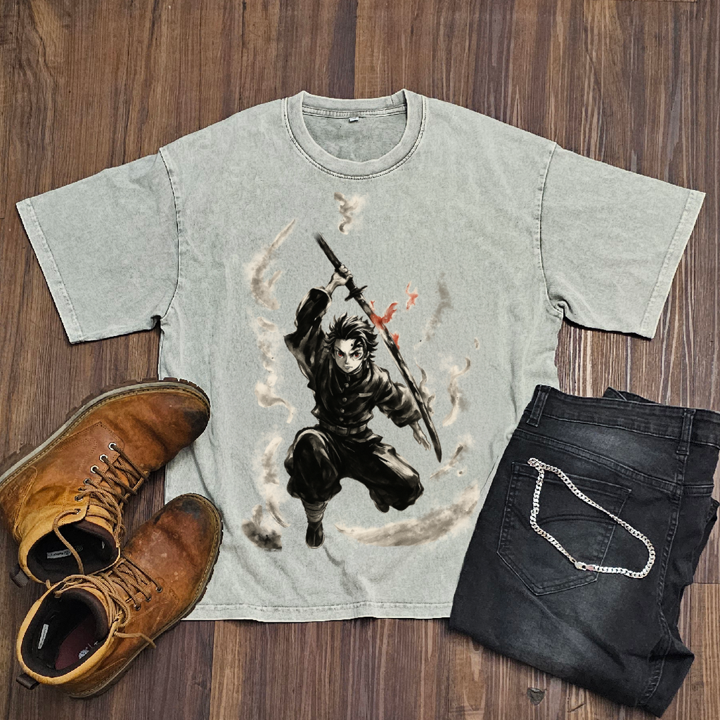 Tanjiro Vintage V3 Washed Tee | Demon Slayer