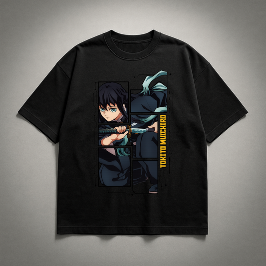 Tokito Digital Frame Oversized T-shirt | Demon Slayer