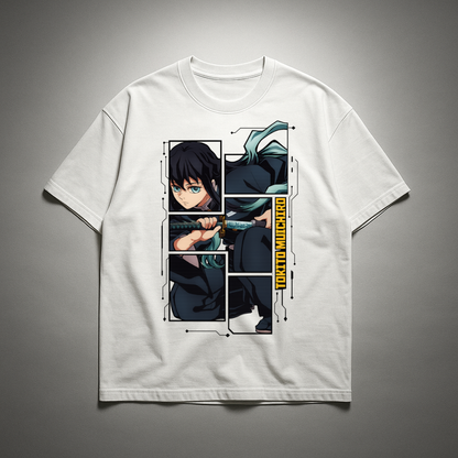 Tokito Digital Frame Oversized T-shirt | Demon Slayer