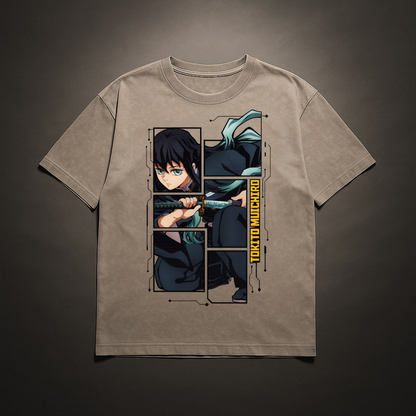 Tokito Digital Frame Washed Tee | Demon Slayer