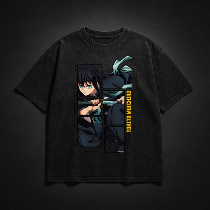 Tokito Digital Frame Washed Tee | Demon Slayer