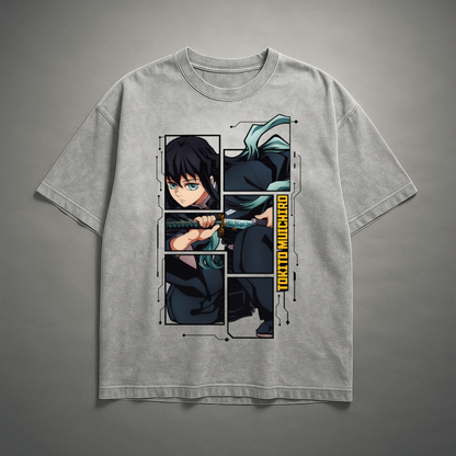 Tokito Digital Frame Washed Tee | Demon Slayer