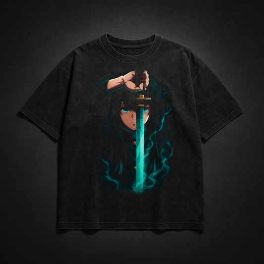 Tokito Mist Breathing V1 Washed Tee | Demon Slayer
