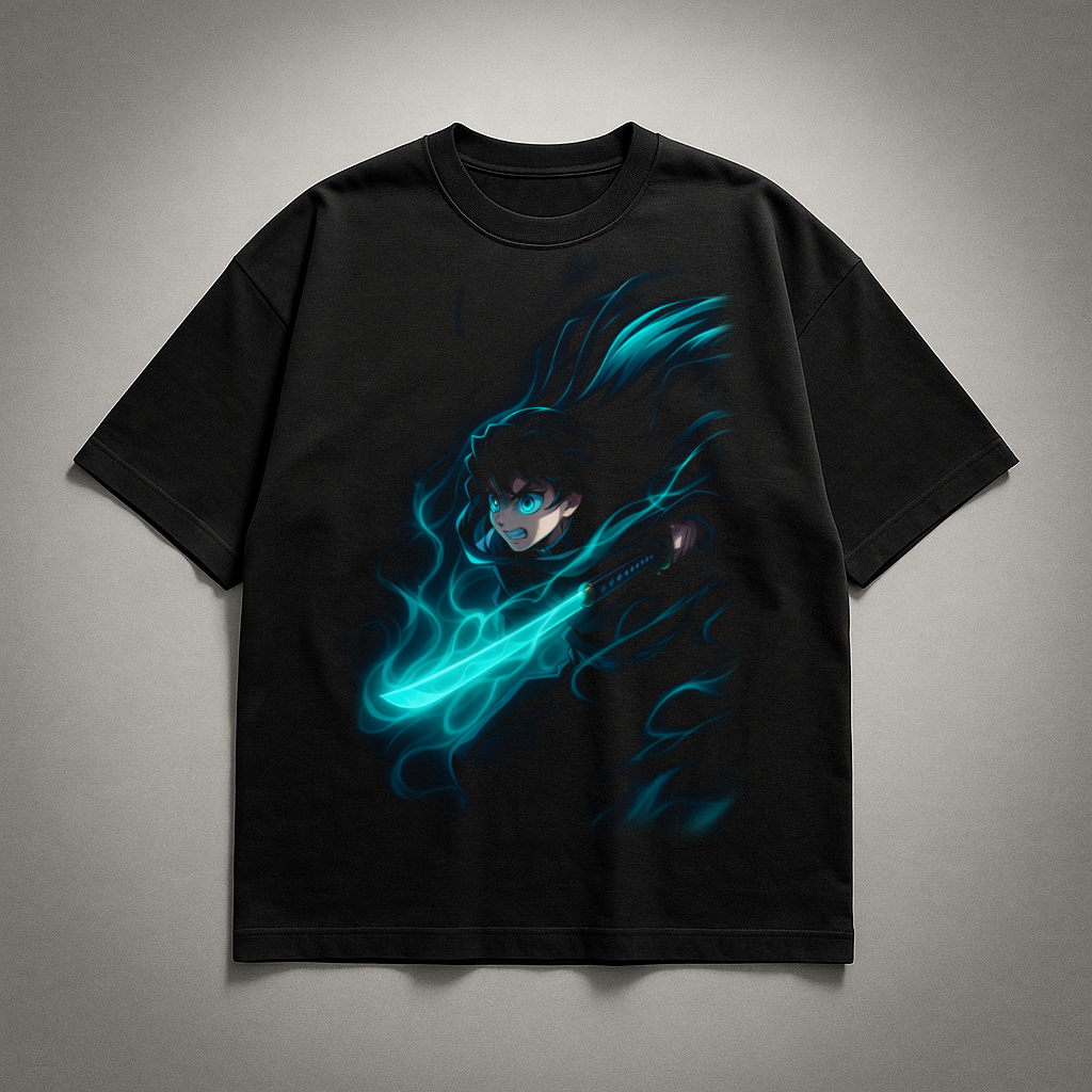 Tokito Mist Breathing V2 Oversized T-shirt | Demon Slayer