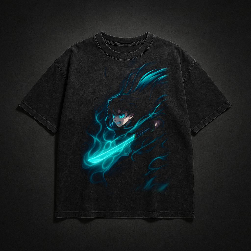 Tokito Mist Breathing V2 Washed Tee | Demon Slayer