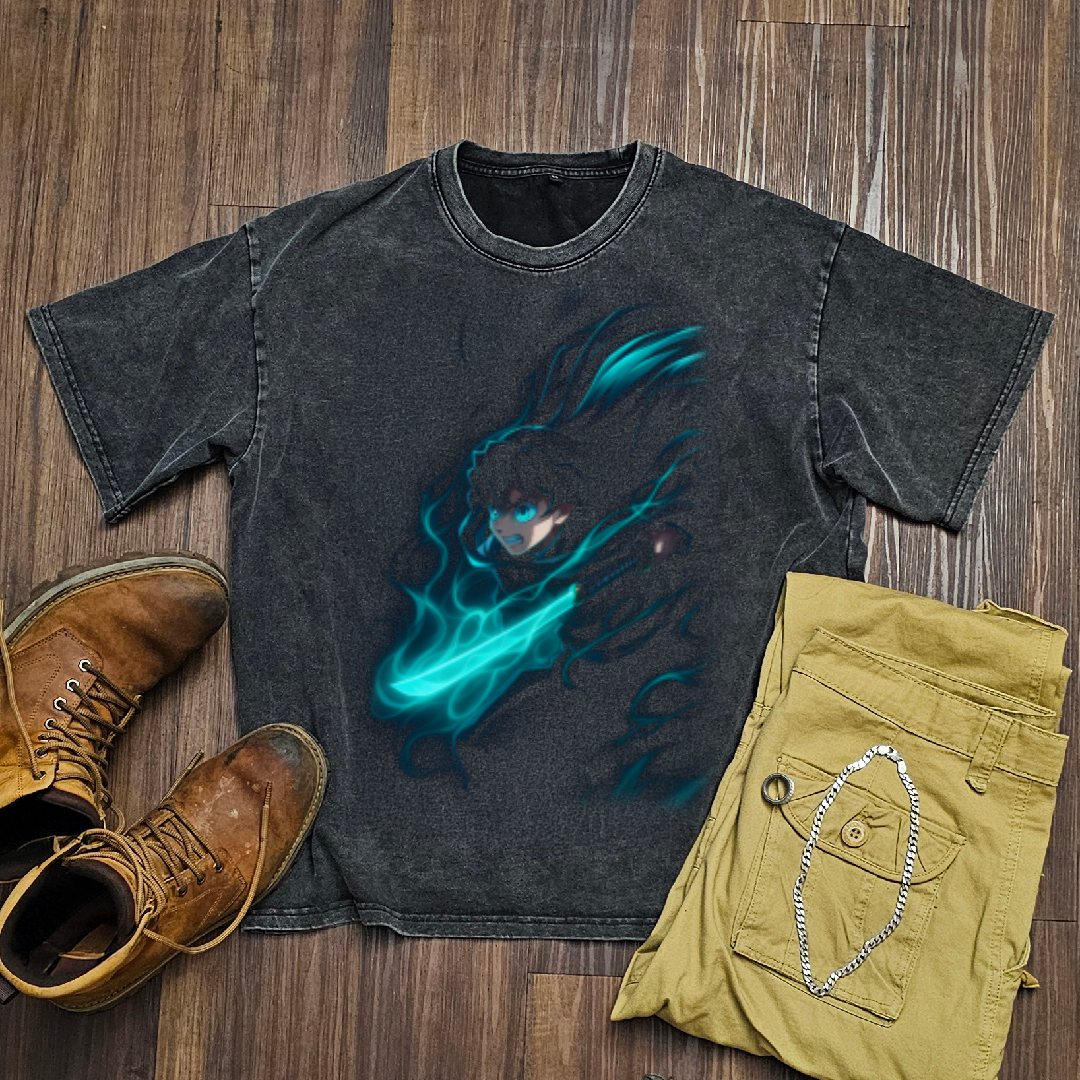 Tokito Mist Breathing V2 Washed Tee | Demon Slayer