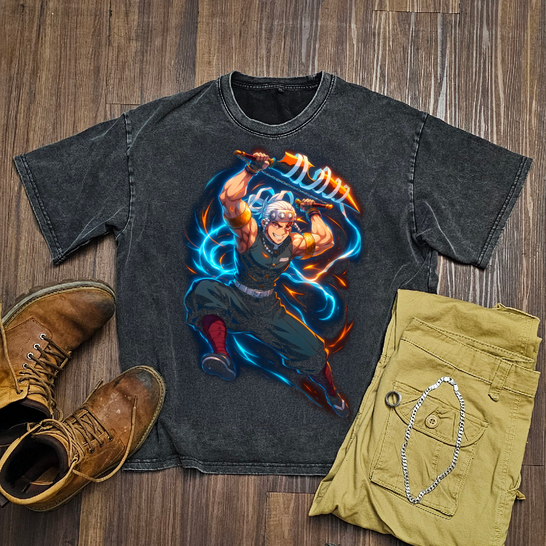 Uzui Sound Breathing V2 Washed Tee | Demon Slayer