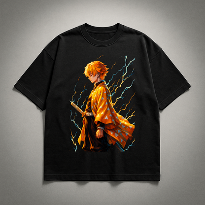 Zenitsu Thunder Breathing V2 Oversized T-shirt | Demon Slayer