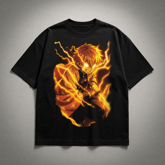 Zenitsu Thunder Breathing V3 Oversized T-shirt | Demon Slayer