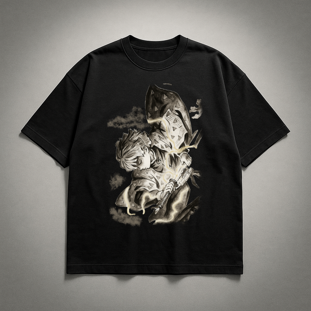 Zenitsu Vintage V1 Oversized T-shirt | Demon Slayer