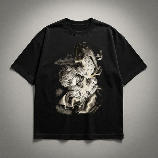 Zenitsu Vintage V1 Oversized T-shirt | Demon Slayer